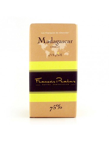 Tablette de chocolat noir criollo 75% Madagascar